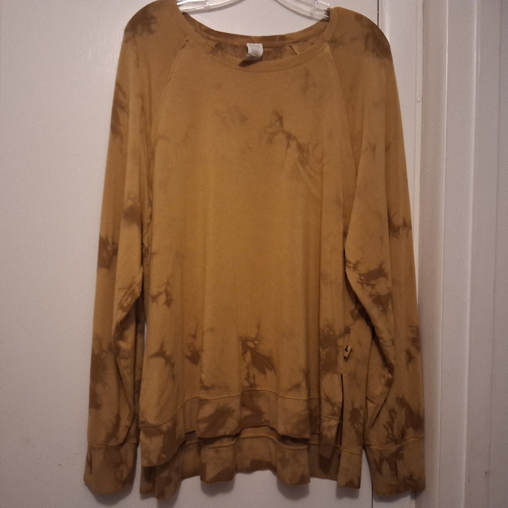 JoyLab Caramel Crewneck Long Sleeve Top SzXL
